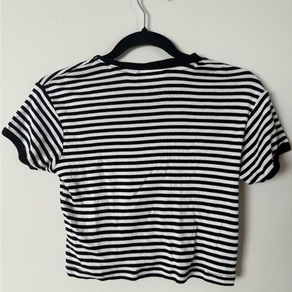 Obey Zoe Baby Ringer Black & White Stripe Tee - Picture 3 of 15